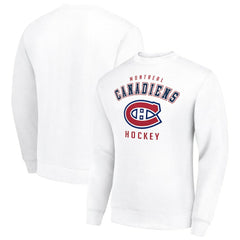 NHL White Montreal Canadiens Men's Starter Team Logo Fleece Pullover Sweatshirt