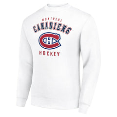 NHL White Montreal Canadiens Men's Starter Team Logo Fleece Pullover Sweatshirt