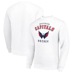 NHL White Washington Capitals Men's Starter Team Logo Fleece Pullover Sweatshirt