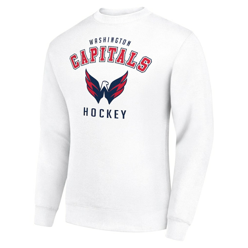 NHL White Washington Capitals Men's Starter Team Logo Fleece Pullover Sweatshirt