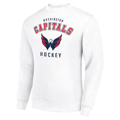 NHL White Washington Capitals Men's Starter Team Logo Fleece Pullover Sweatshirt