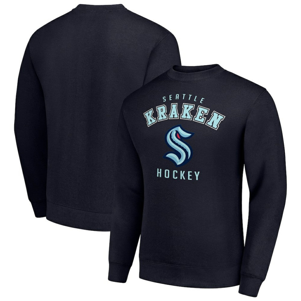 NHL Navy Seattle Kraken Men's Starter Team Logo Fleece Pullover Sweatshirt