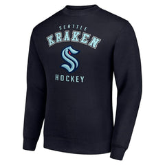 NHL Navy Seattle Kraken Men's Starter Team Logo Fleece Pullover Sweatshirt