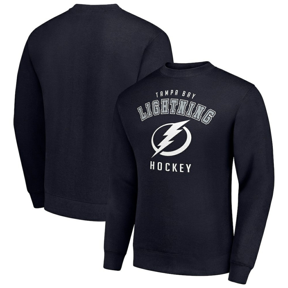 NHL Navy Tampa Bay Lightning Men's Starter Team Logo Fleece Pullover Sweatshirt