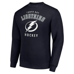NHL Navy Tampa Bay Lightning Men's Starter Team Logo Fleece Pullover Sweatshirt