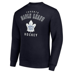 NHL Navy Toronto Maple Leafs Men's Starter Team Logo Fleece Pullover Sweatshirt