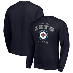 NHL Navy Winnipeg Jets Men's Starter Team Logo Fleece Pullover Sweatshirt