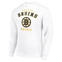 NHL White Boston Bruins Men's Starter Team Logo Fleece Pullover Sweatshirt