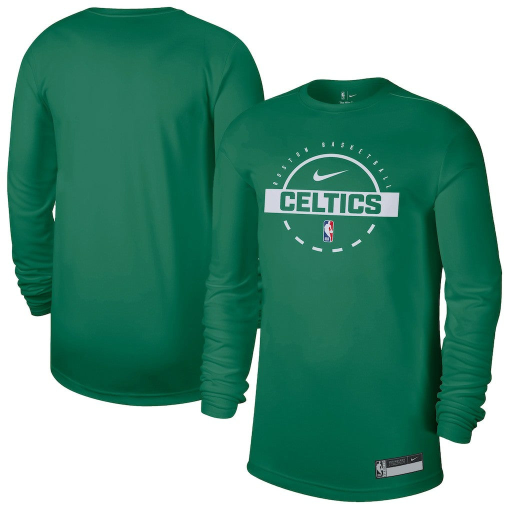 NBA Boston Celtics 2025/26 On-Court Flare Dri-FIT Practice Long Sleeve Tri-Blend T-Shirt