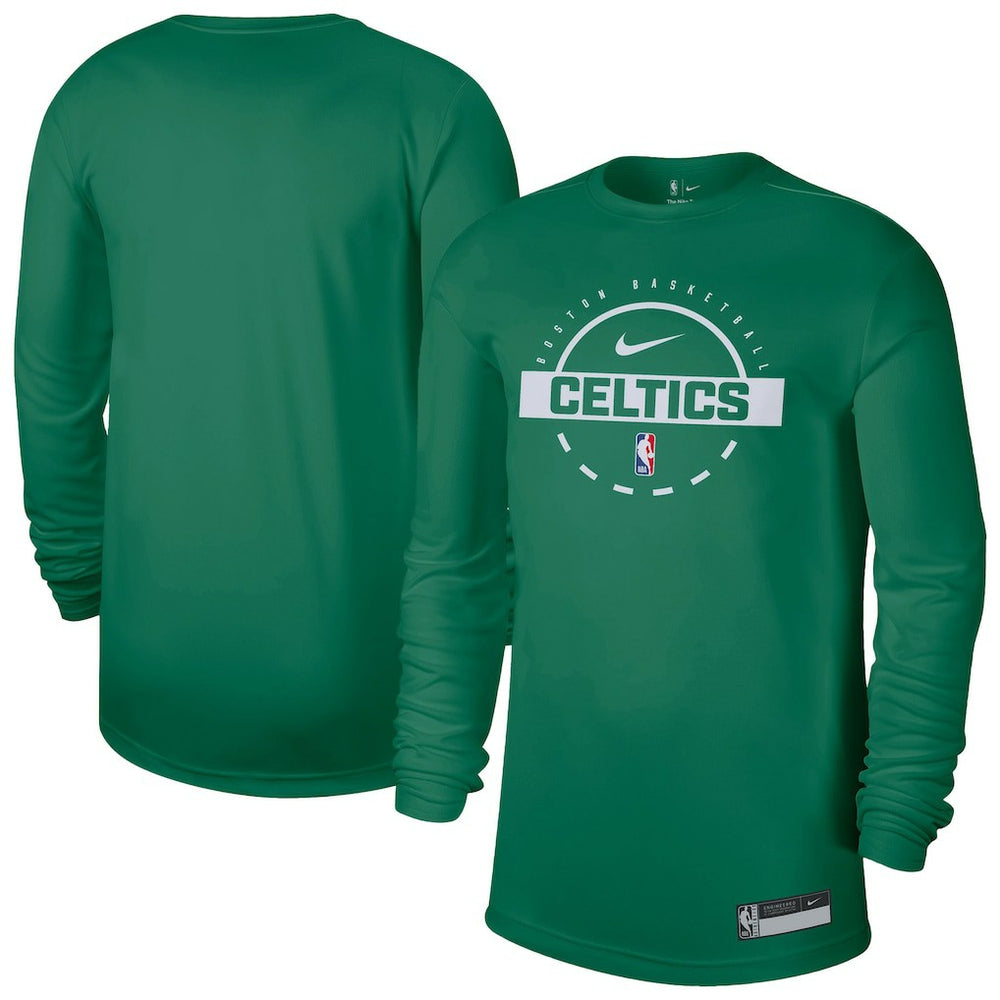NBA Boston Celtics 2025/26 On-Court Flare Dri-FIT Practice Long Sleeve Tri-Blend T-Shirt