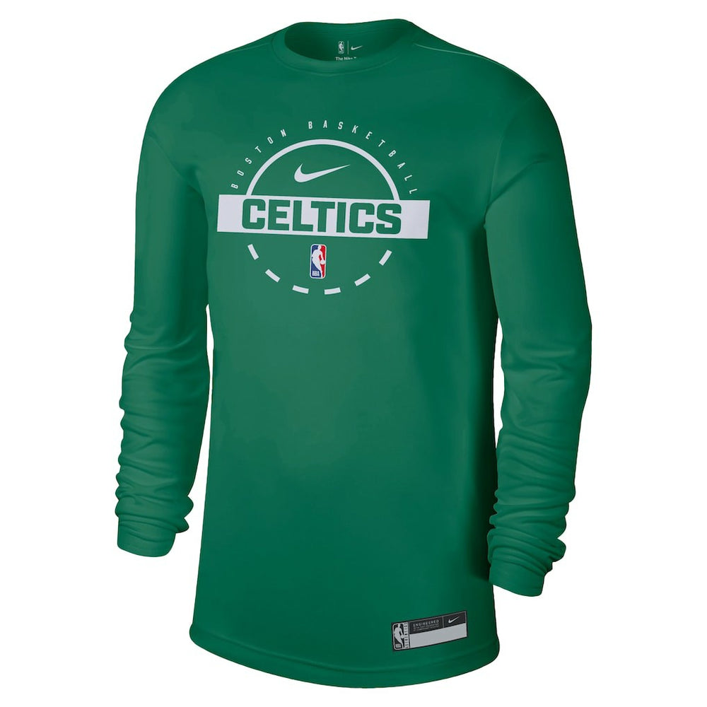 NBA Boston Celtics 2025/26 On-Court Flare Dri-FIT Practice Long Sleeve Tri-Blend T-Shirt