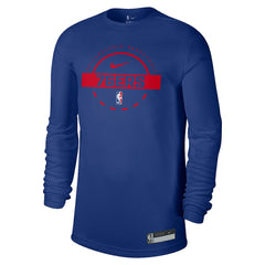 NBA Philadelphia 76ers 2025/26 On-Court Flare Dri-FIT Practice Long Sleeve Tri-Blend T-Shirt