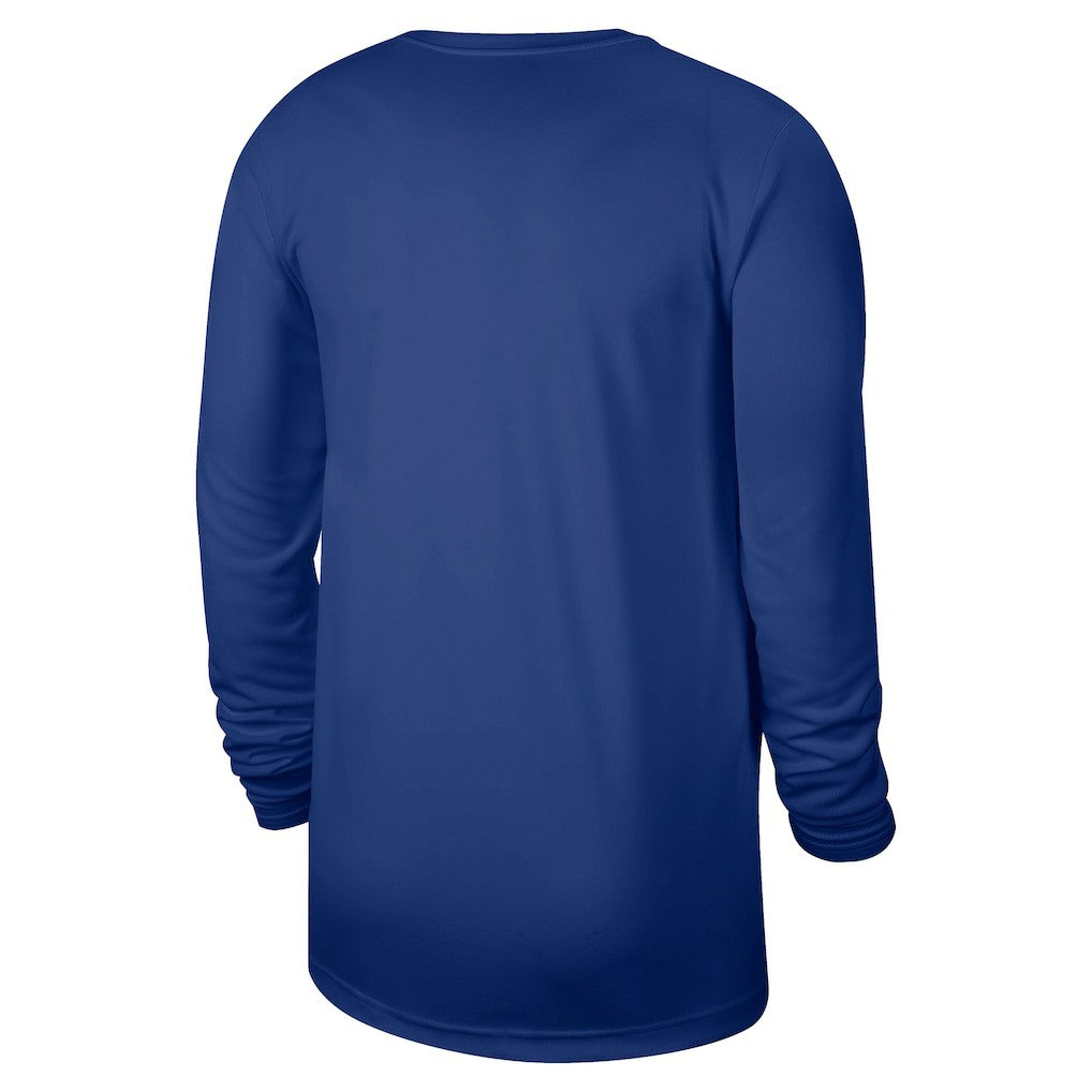 NBA New York Knicks 2025/26 On-Court Flare Dri-FIT Practice Long Sleeve Tri-Blend T-Shirt