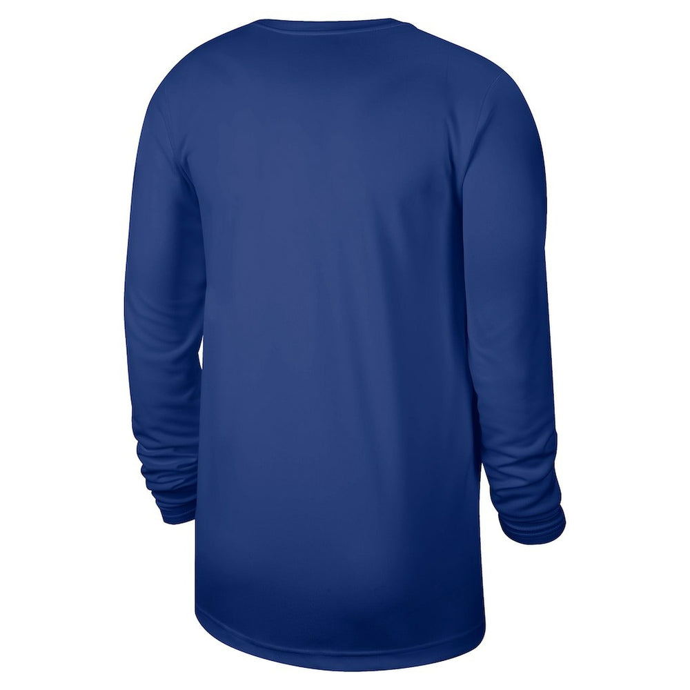 NBA New York Knicks 2025/26 On-Court Flare Dri-FIT Practice Long Sleeve Tri-Blend T-Shirt