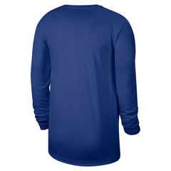 NBA New York Knicks 2025/26 On-Court Flare Dri-FIT Practice Long Sleeve Tri-Blend T-Shirt