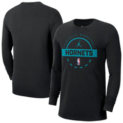 NBA Charlotte Hornets Jordan Brand Authentic Long Sleeve Practice T-Shirt