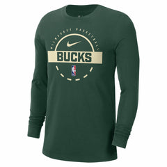 NBA Milwaukee Bucks Authentic Long Sleeve Practice T-Shirt
