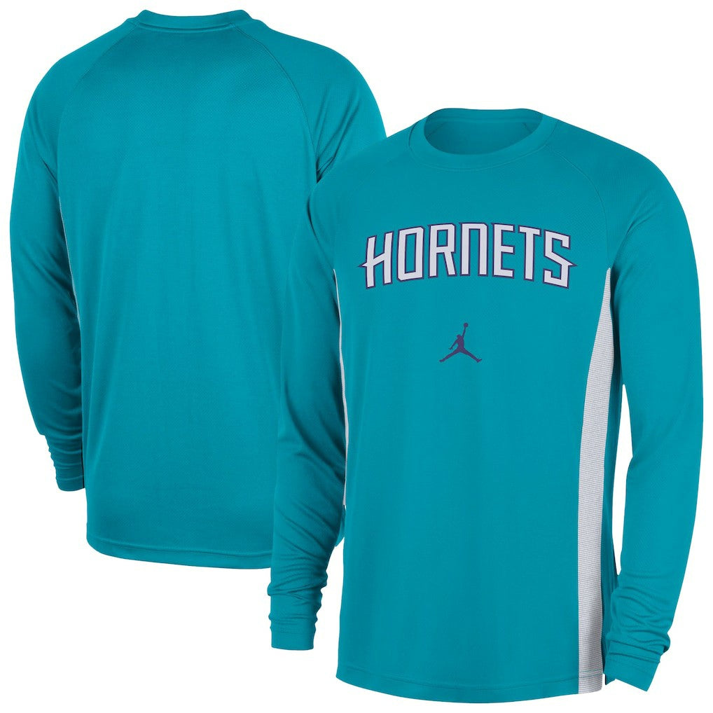 NBA Charlotte Hornets Jordan Brand 2025/26 Authentic Pre-Game Legend Dri-FIT Long Sleeve Shooting Shirt
