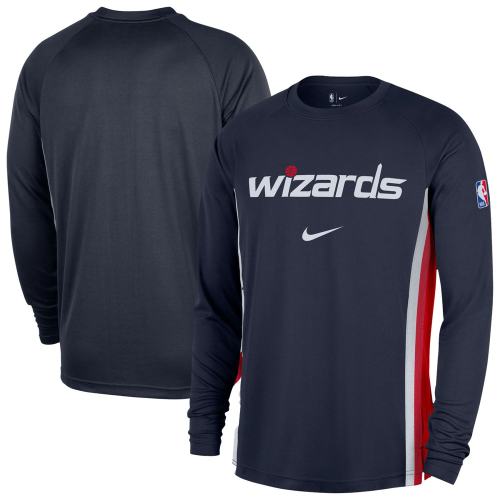 NBA Washington Wizards 2025/26 Authentic Pre-Game Legend Dri-FIT Long Sleeve Shooting Shirt
