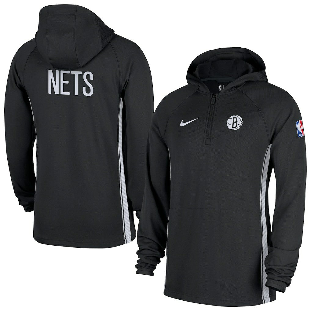 NBA Brooklyn Nets Authentic On Court Zone Quarter-Zip Dri-FIT Hoodie Jacket
