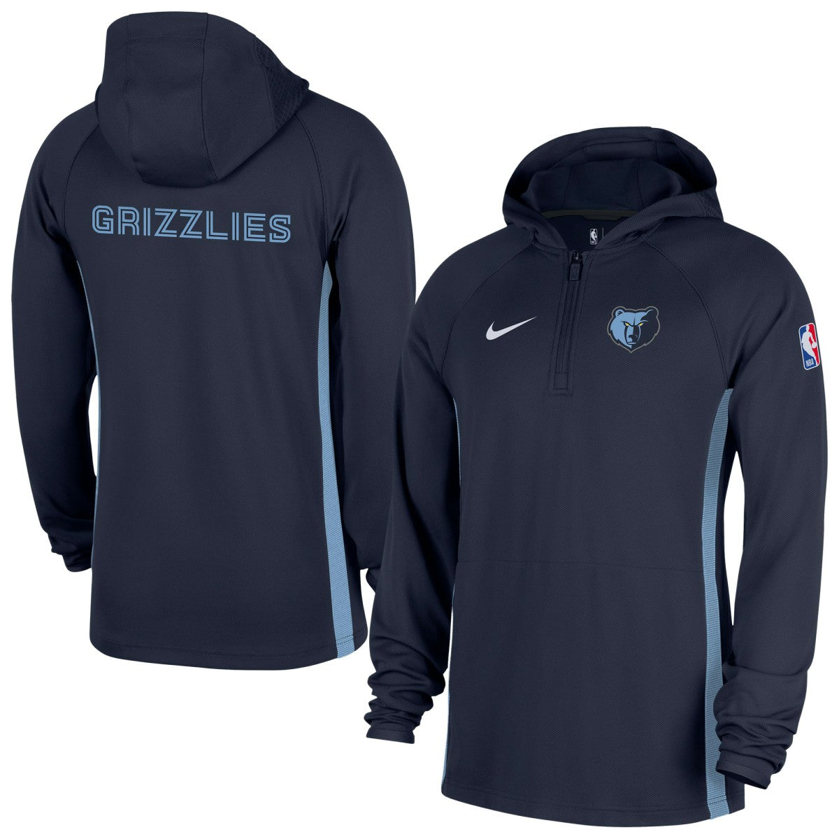 NBA Memphis Grizzlies Authentic On Court Zone Quarter-Zip Dri-FIT Hoodie Jacket