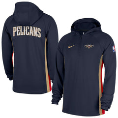 NBA New Orleans Pelicans Authentic On Court Zone Quarter-Zip Dri-FIT Hoodie Jacket