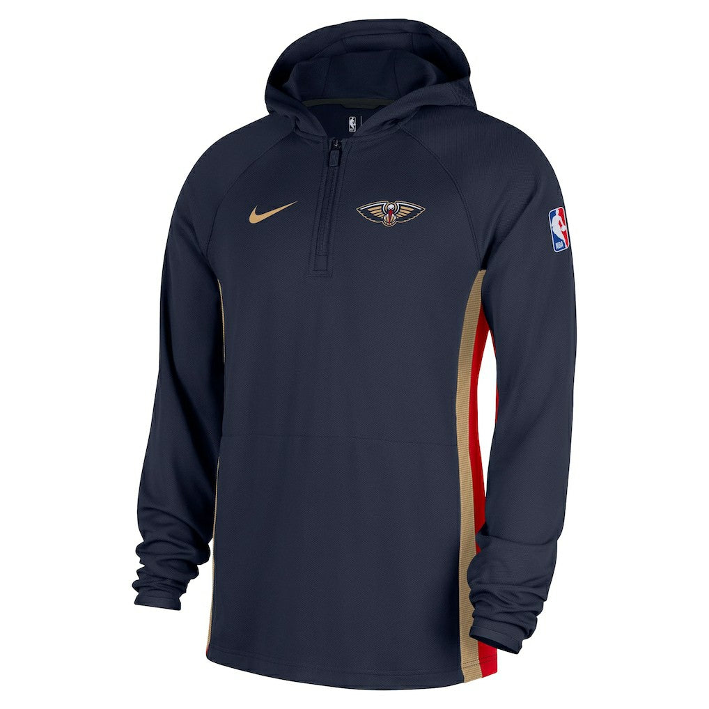 NBA New Orleans Pelicans Authentic On Court Zone Quarter-Zip Dri-FIT Hoodie Jacket