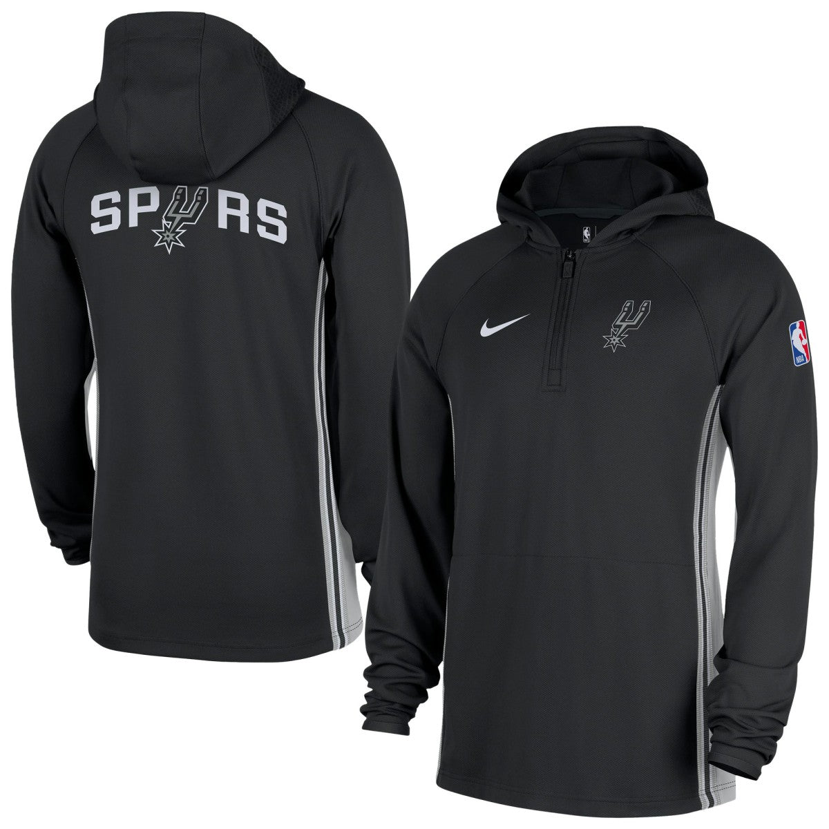 NBA San Antonio Spurs Authentic On Court Zone Quarter-Zip Dri-FIT Hoodie Jacket