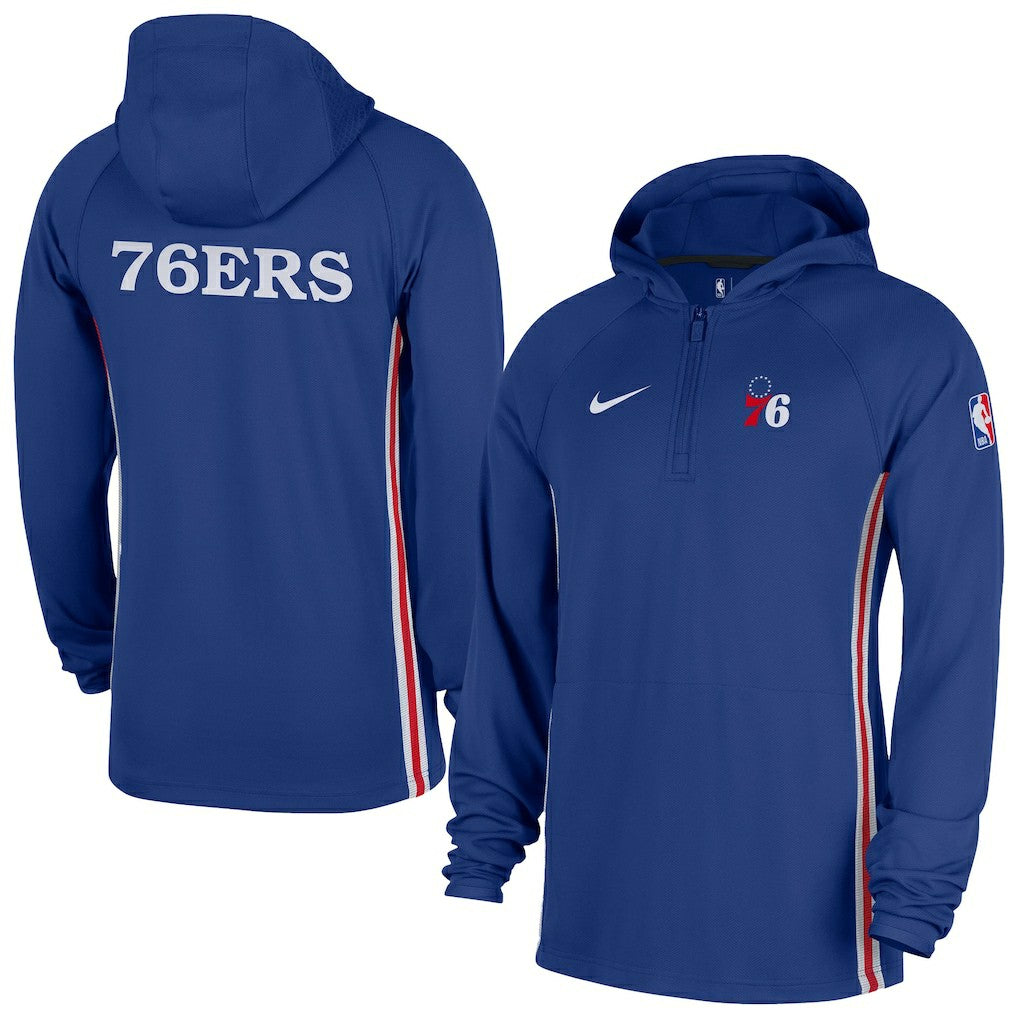 NBA Philadelphia 76ers Authentic On Court Zone Quarter-Zip Dri-FIT Hoodie Jacket