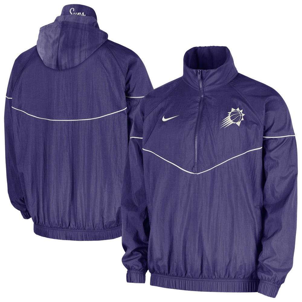 NBA Phoenix Suns Courtside Windrunner Woven Half-Zip Hooded Jacket