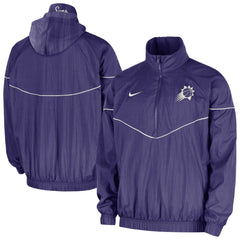 NBA Phoenix Suns Courtside Windrunner Woven Half-Zip Hooded Jacket