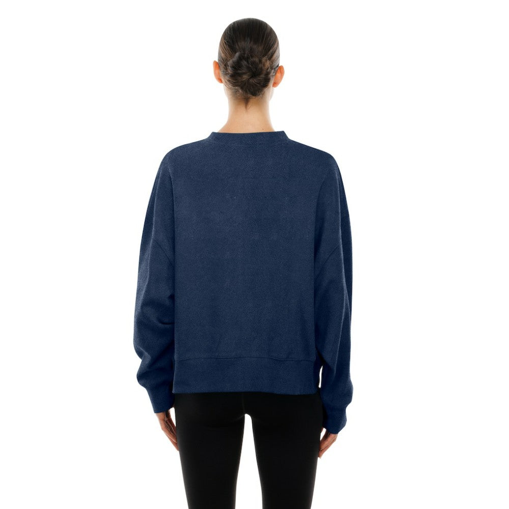 MLB Boston Red Sox New Era Women's Boxy Mineral Wash Dolmen Sleeve Cropped Sweatshirt