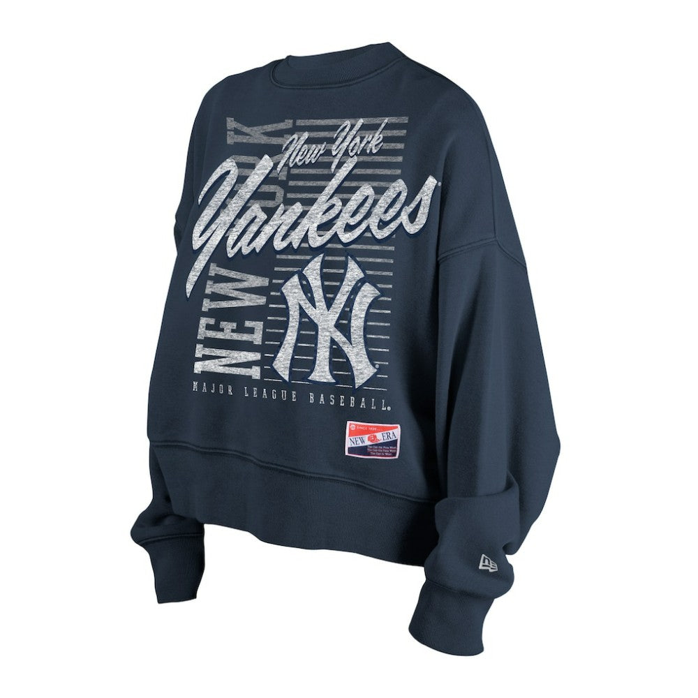 MLB New York Yankees New Era Women's Boxy Mineral Wash Dolmen Sleeve Cropped Sweatshirt