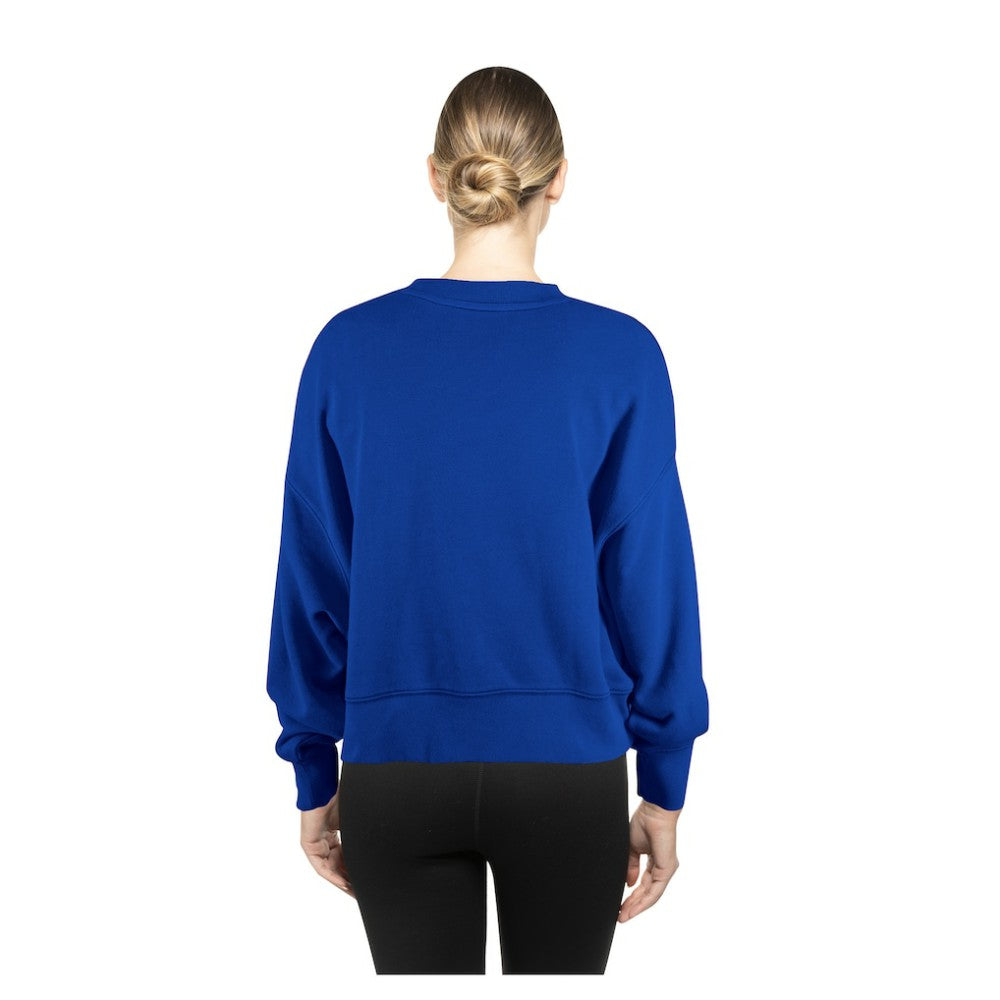 MLB New York Mets New Era Women's Boxy Mineral Wash Dolmen Sleeve Cropped Sweatshirt