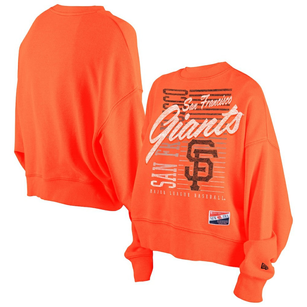 MLB San Francisco Giants New Era Women's Boxy Mineral Wash Dolmen Sleeve Cropped Sweatshirt