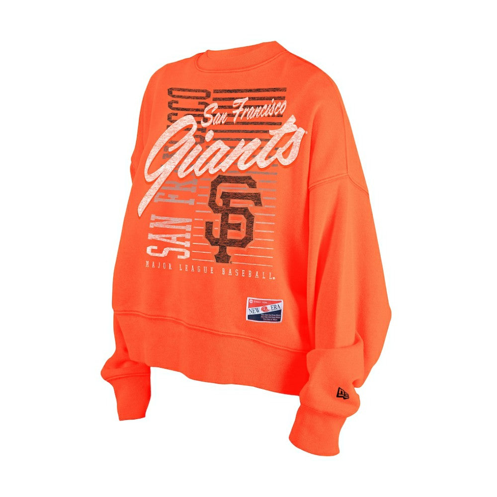 MLB San Francisco Giants New Era Women's Boxy Mineral Wash Dolmen Sleeve Cropped Sweatshirt