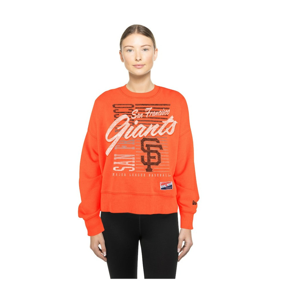 MLB San Francisco Giants New Era Women's Boxy Mineral Wash Dolmen Sleeve Cropped Sweatshirt