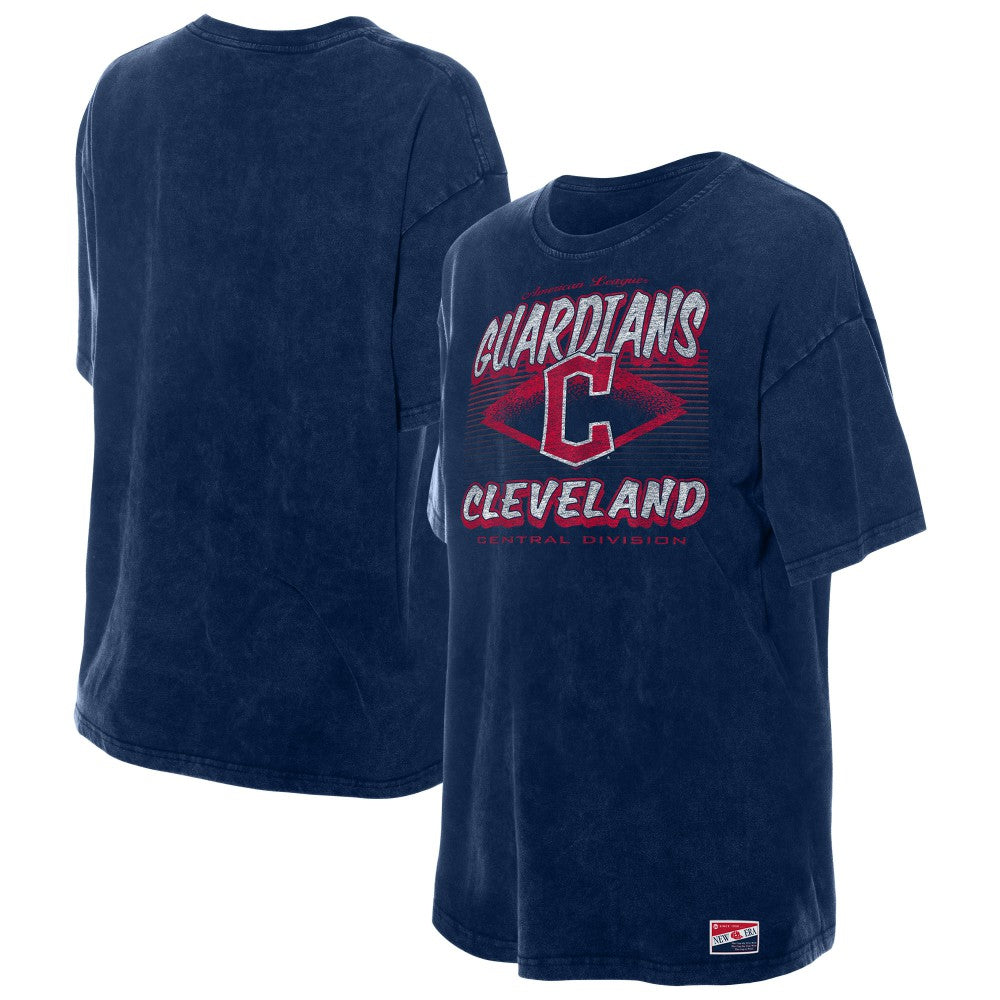 MLB Cleveland Guardians New Era Women's Mineral Wash Oversized T-Shirt