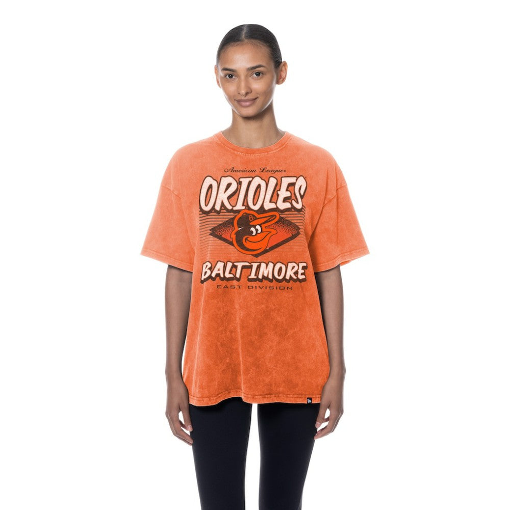 MLB Baltimore Orioles New Era Women's Mineral Wash Oversized T-Shirt