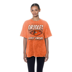 MLB Baltimore Orioles New Era Women's Mineral Wash Oversized T-Shirt