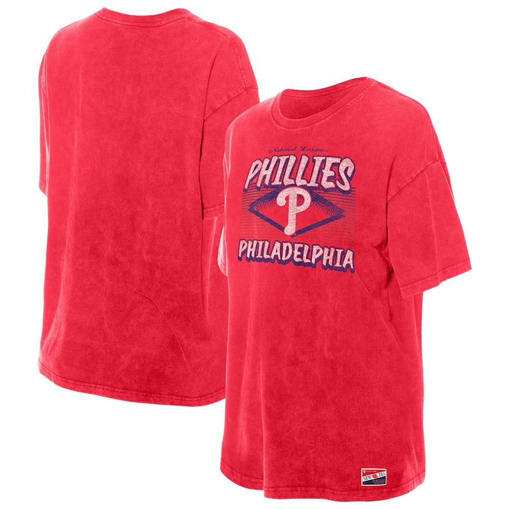 MLB Philadelphia Phillies New Era Women's Mineral Wash Oversized T-Shirt