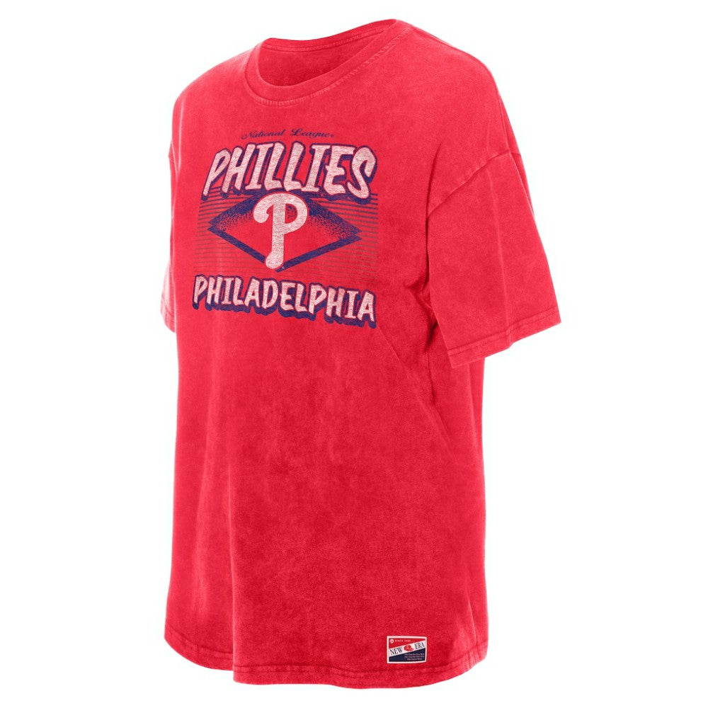 MLB Philadelphia Phillies New Era Women's Mineral Wash Oversized T-Shirt