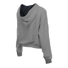 MLB Baltimore Orioles New Era Women's Reversed Out French Terry Quarter-Zip Banded Crop Hoodie