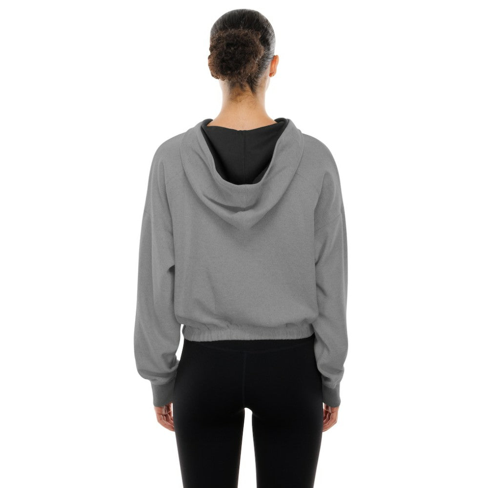 MLB Baltimore Orioles New Era Women's Reversed Out French Terry Quarter-Zip Banded Crop Hoodie