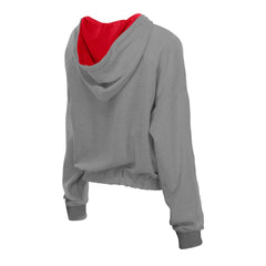 MLB Philadelphia Phillies New Era Women's Reversed Out French Terry Quarter-Zip Banded Crop Hoodie