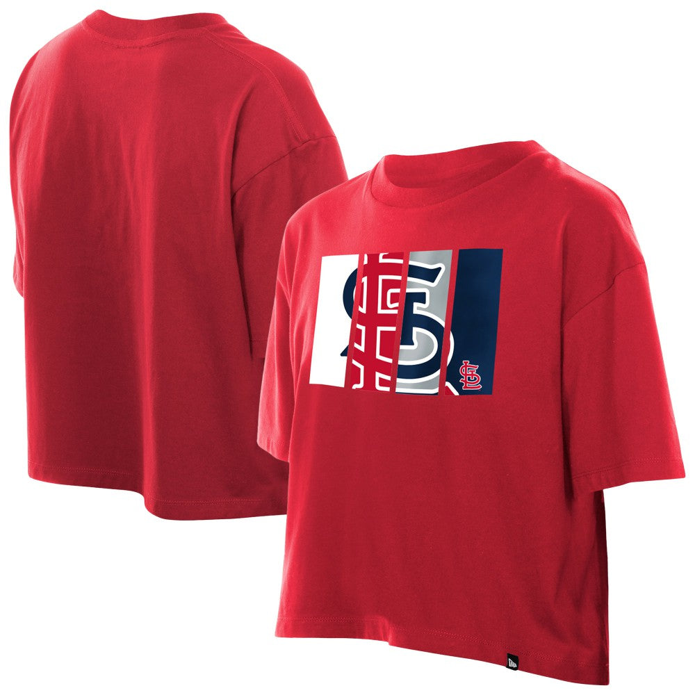 MLB St. Louis Cardinals New Era Women's Boxy Foil Logo T-Shirt