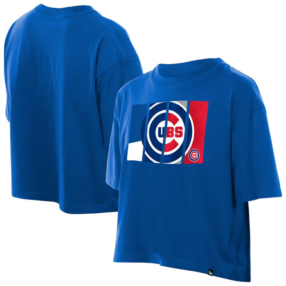 MLB Chicago Cubs New Era Women's Boxy Foil Logo T-Shirt
