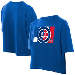 MLB Chicago Cubs New Era Women's Boxy Foil Logo T-Shirt