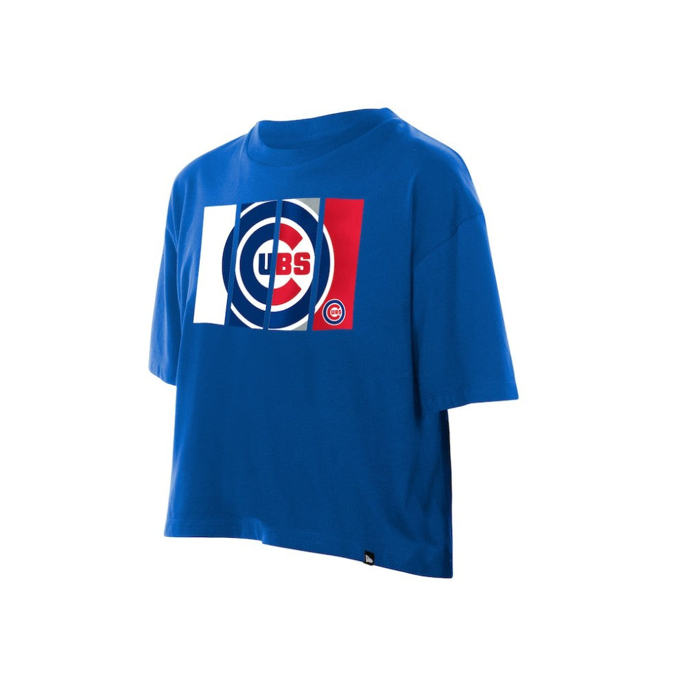 MLB Chicago Cubs New Era Women's Boxy Foil Logo T-Shirt