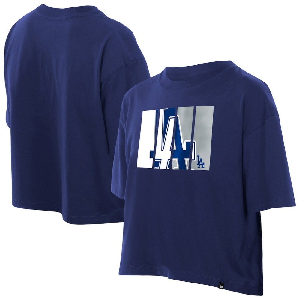 MLB Los Angeles Dodgers New Era Women's Boxy Foil Logo T-Shirt